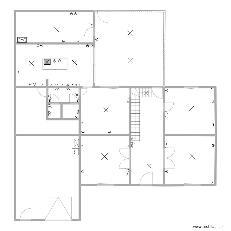 Europe 16. Plan de 20 pièces et 371 m2