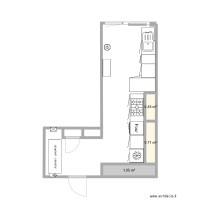 Cuisine et office aménagés v2 avec mesures corrigées