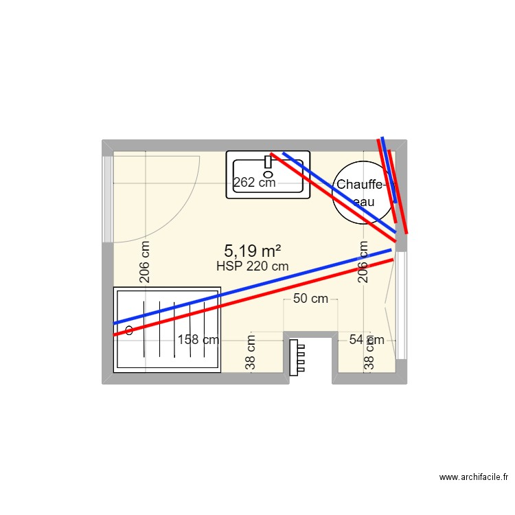 CHAMPENOUX. Plan de 1 pièce et 5 m2