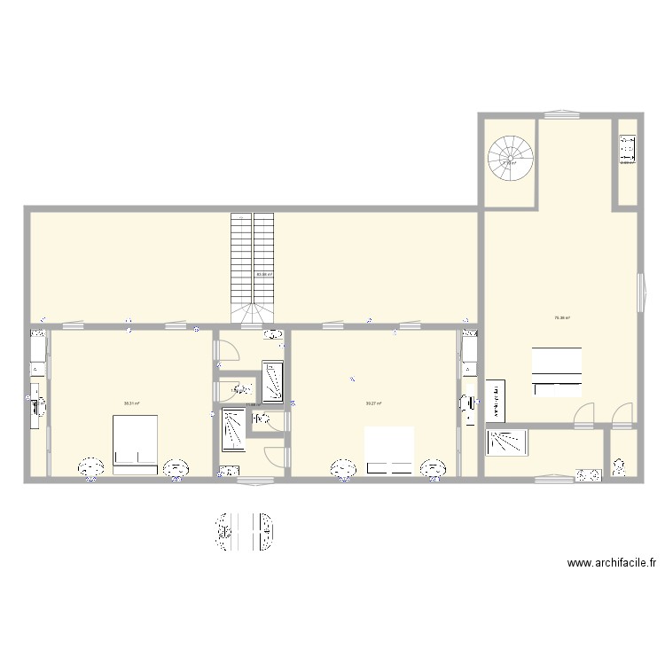 plan écuries 1 er. Plan de 0 pièce et 0 m2