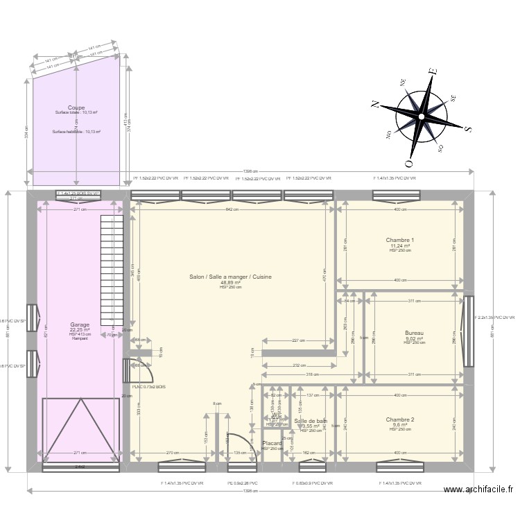 KARST RDC. Plan de 8 pièces et 106 m2