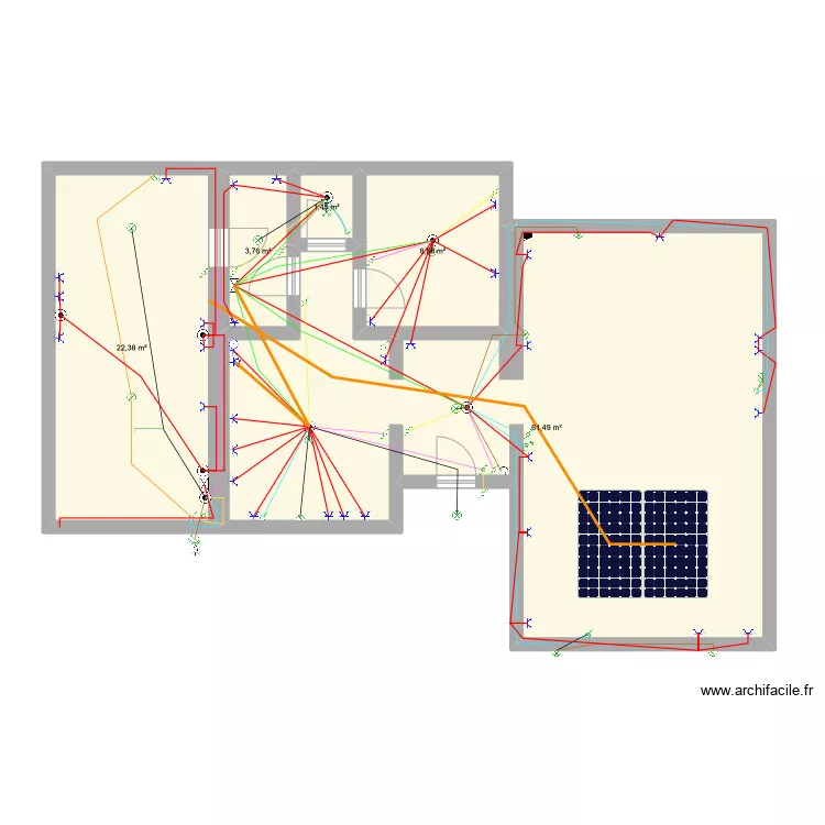 maison tavernes . Plan de 