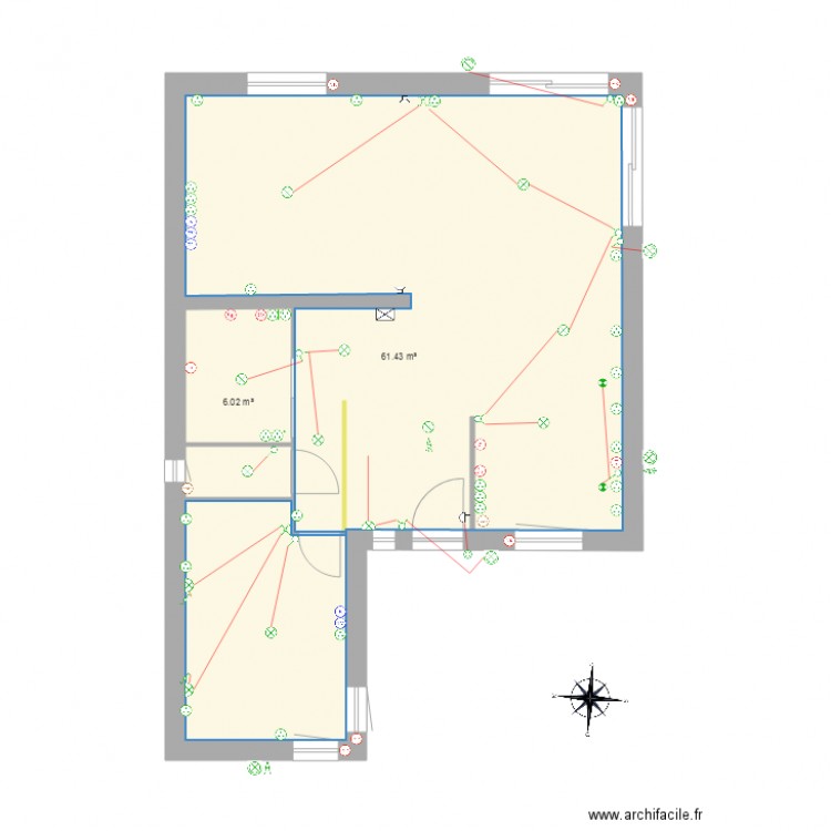 rdc électricité. Plan de 0 pièce et 0 m2