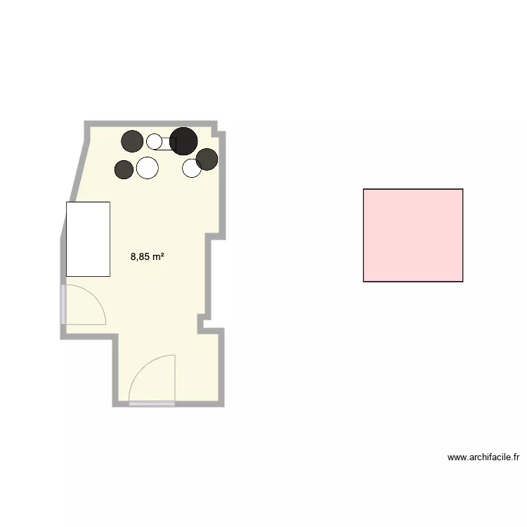 piece batterie. Plan de 