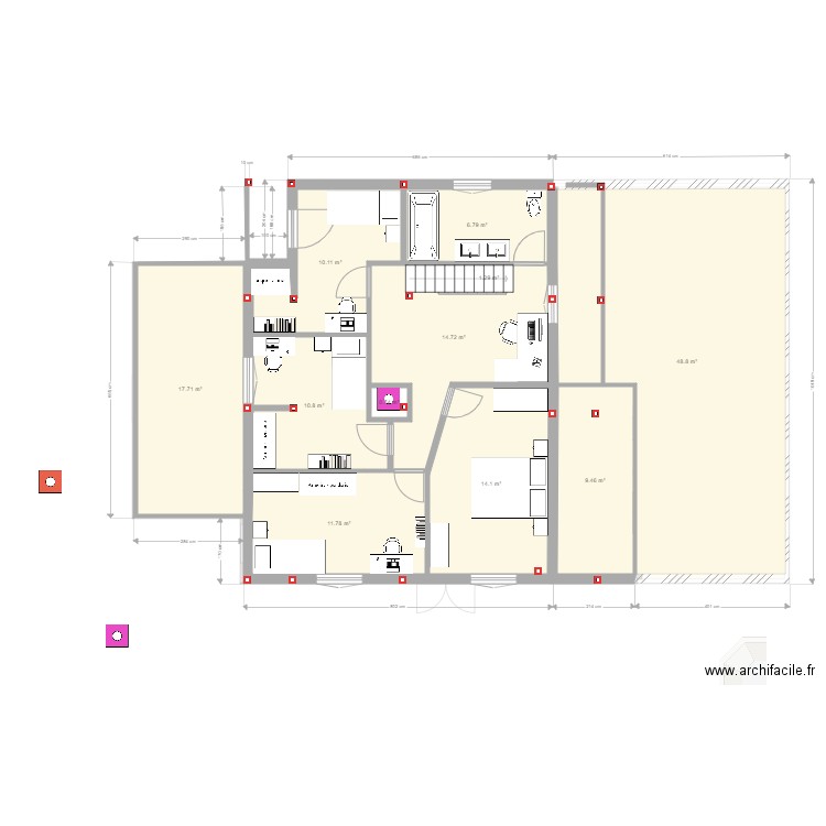 maison 100. Plan de 0 pièce et 0 m2