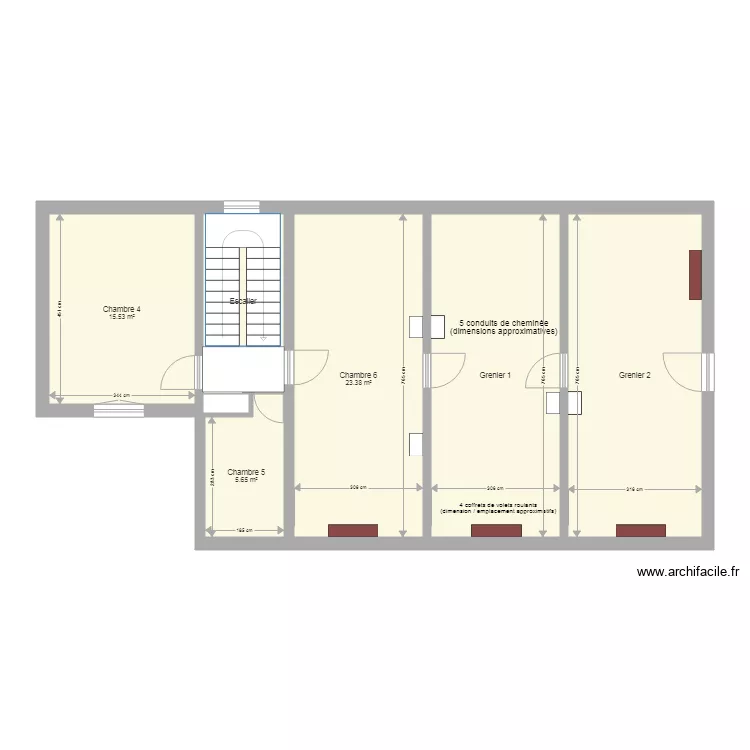 Chic &agrave; Chic Etage actuel. Plan de 