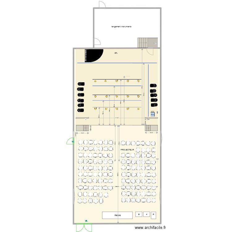 GPL. Plan de 1 pièce et 227 m2