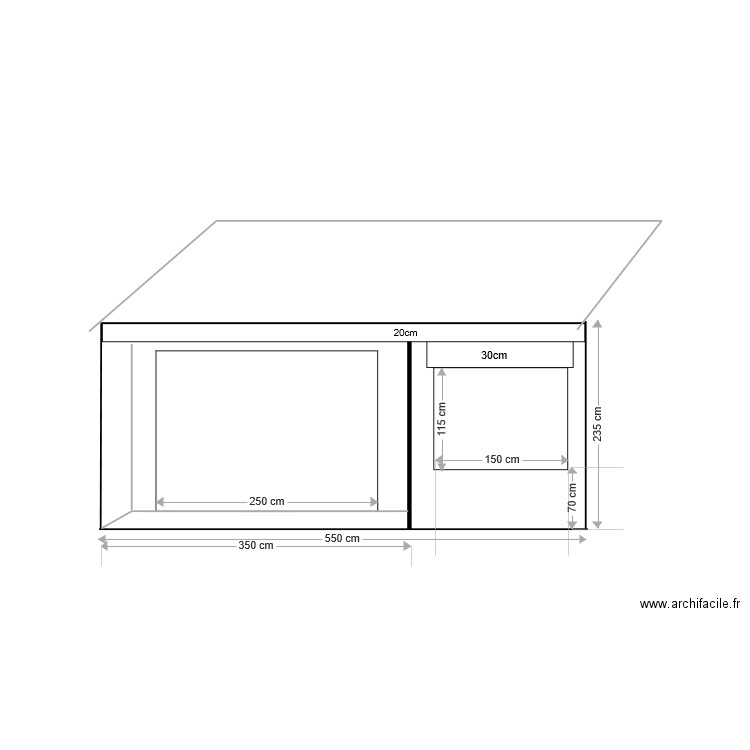 plan façade chambre. Plan de 0 pièce et 0 m2