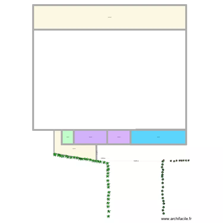 salle de sport. Plan de 6  et 228 m²