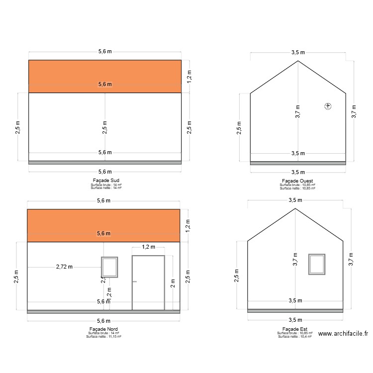 plan de coupe. Plan de 0 pièce et 0 m2