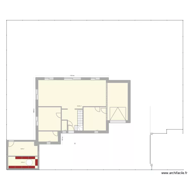 Cube. Plan de 3 et 121 m² Cube. Plan de 3 et 121 m²