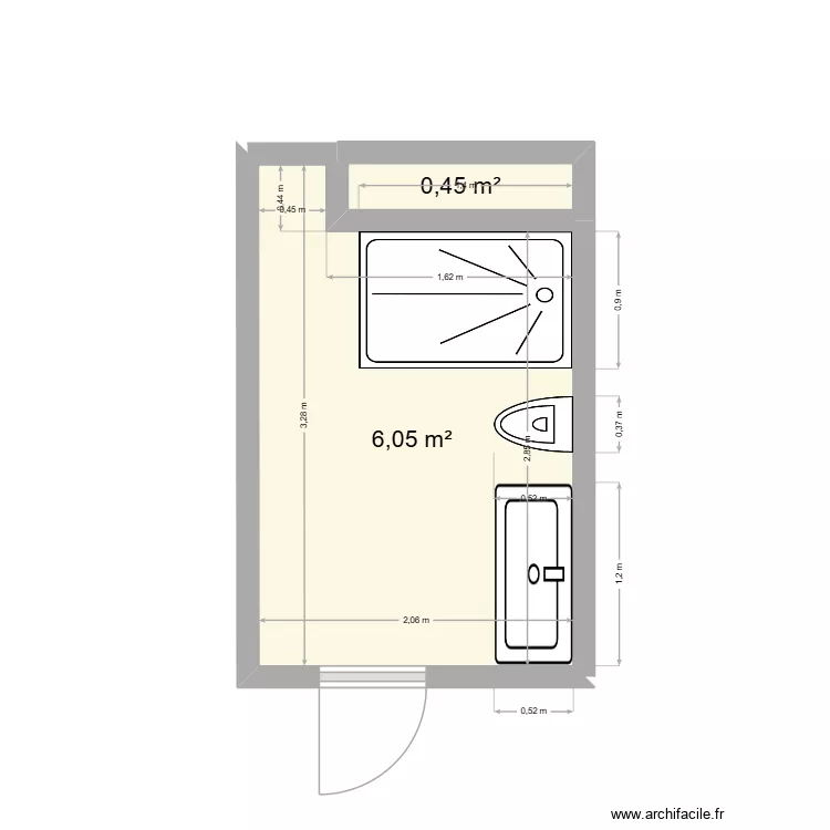 sanitaire enfant. Plan de 2 et 7 m² sanitaire enfant. Plan de 2 et 7 m²