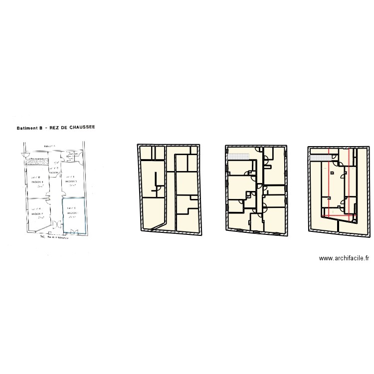 MACAIGNE. Plan de 63 pièces et 537 m2