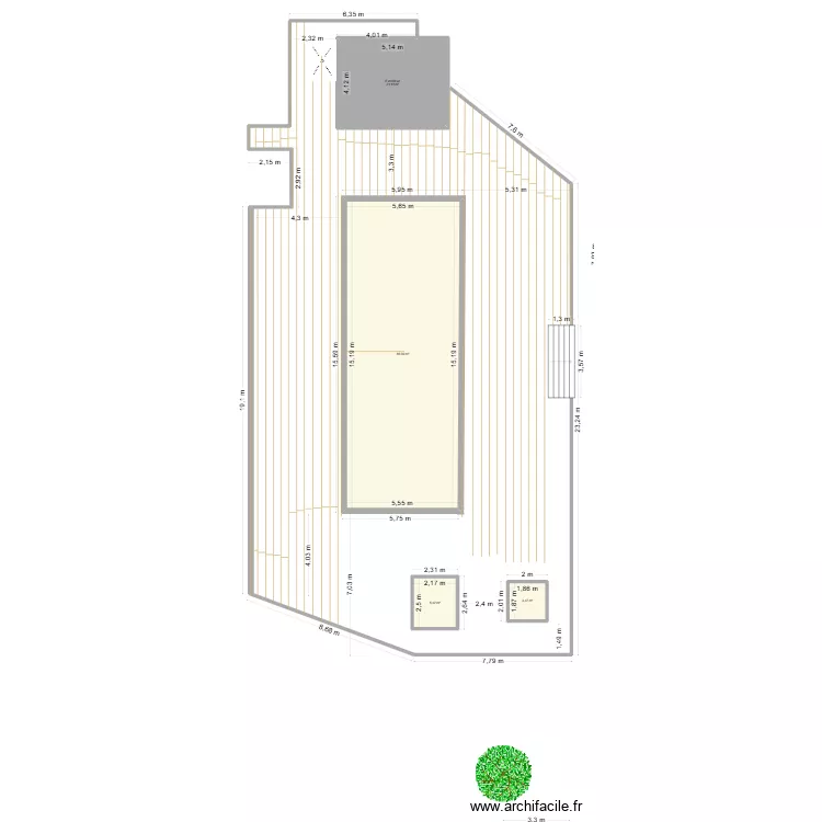 miarzur terrasse. Plan de 4 et 115 m² miarzur terrasse. Plan de 4 et 115 m²