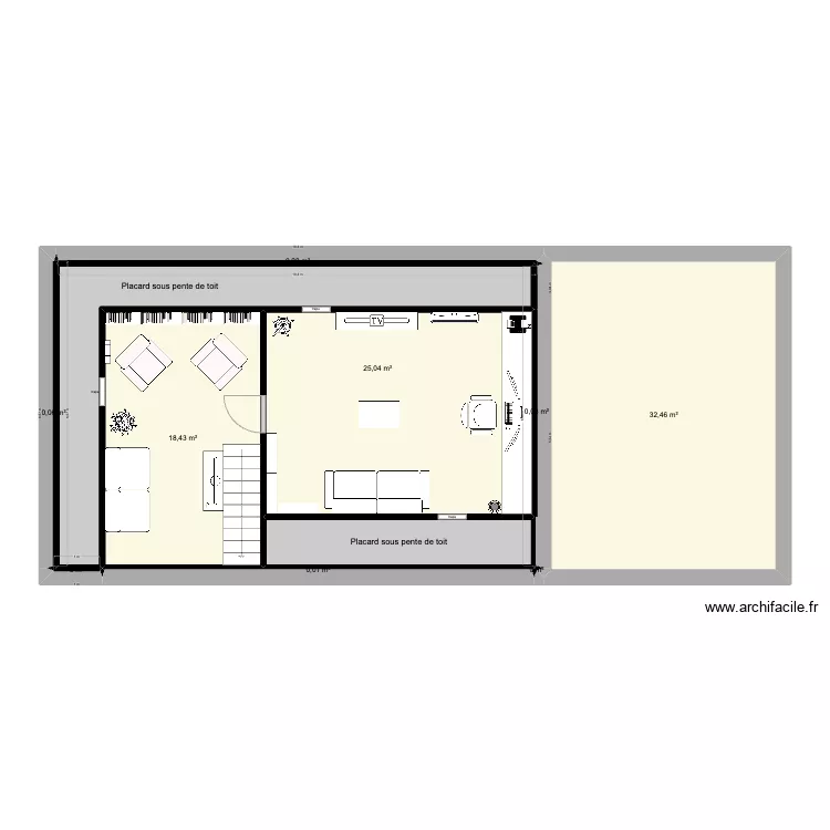 festigny 2 &eacute;tage. Plan de 