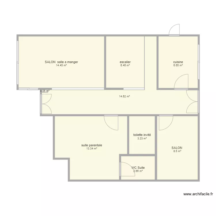 Maison Amor Yasmina RDC. Plan de 9 et 70 m² Maison Amor Yasmina RDC. Plan de 9 et 70 m²