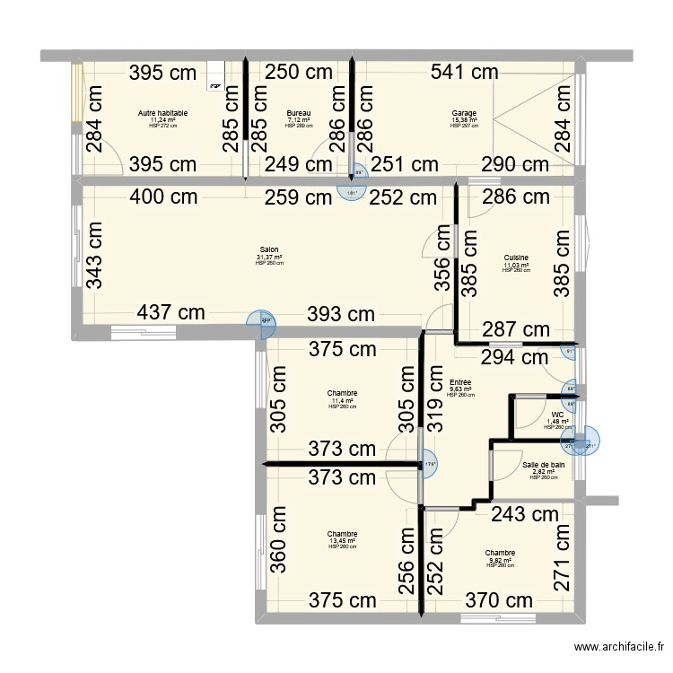CELIK. Plan de 11 pièces et 125 m2
