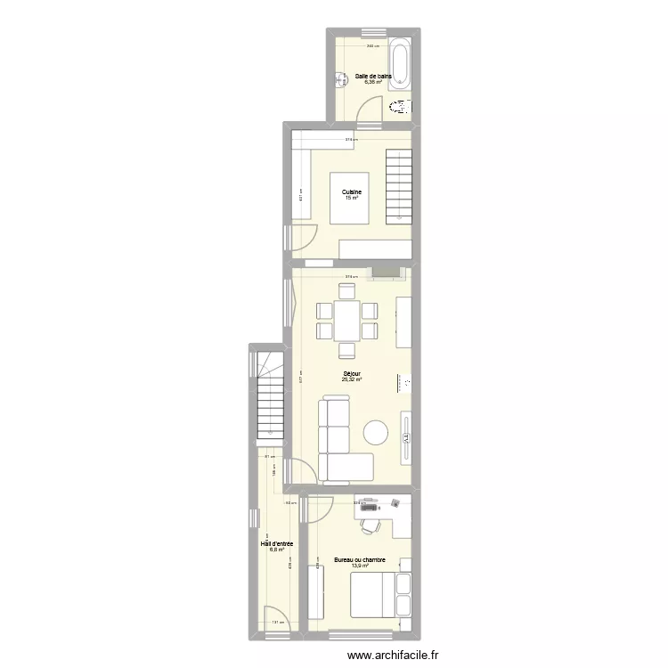 ACBOco53 / 0. Plan de 7 Pièces et 69 m²