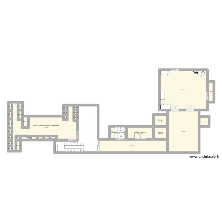 louise rapport de stage. Plan de 32 pièces et 88 m2