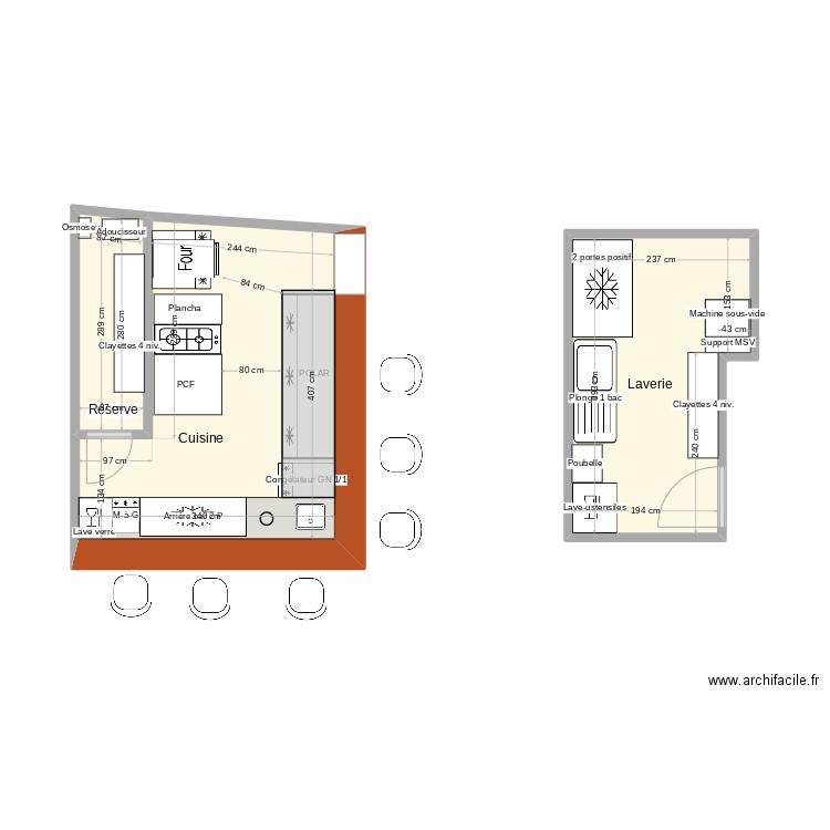 AOKI - Cluny v2. Plan de 3 pièces et 22 m2