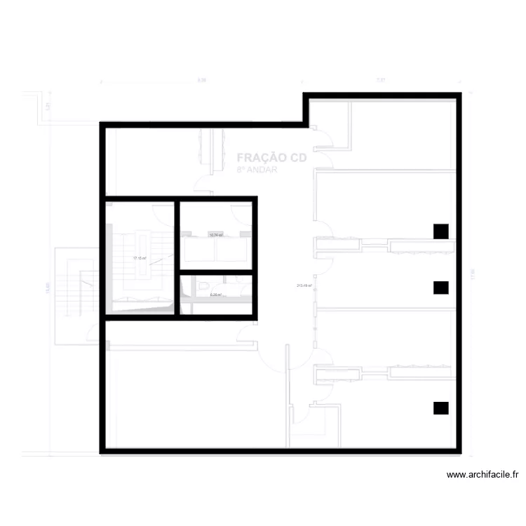 CASAL RIBEIRO PISO 8 V1. Plan de 4 et 248 m² CASAL RIBEIRO PISO 8 V1. Plan de 4 et 248 m²