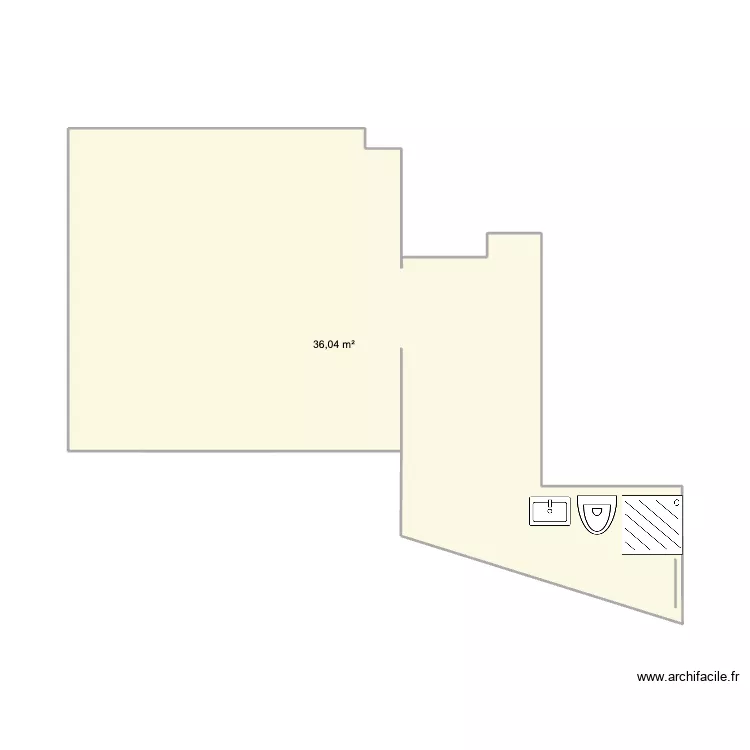 Lager 01. Plan de 1  et 36 m²