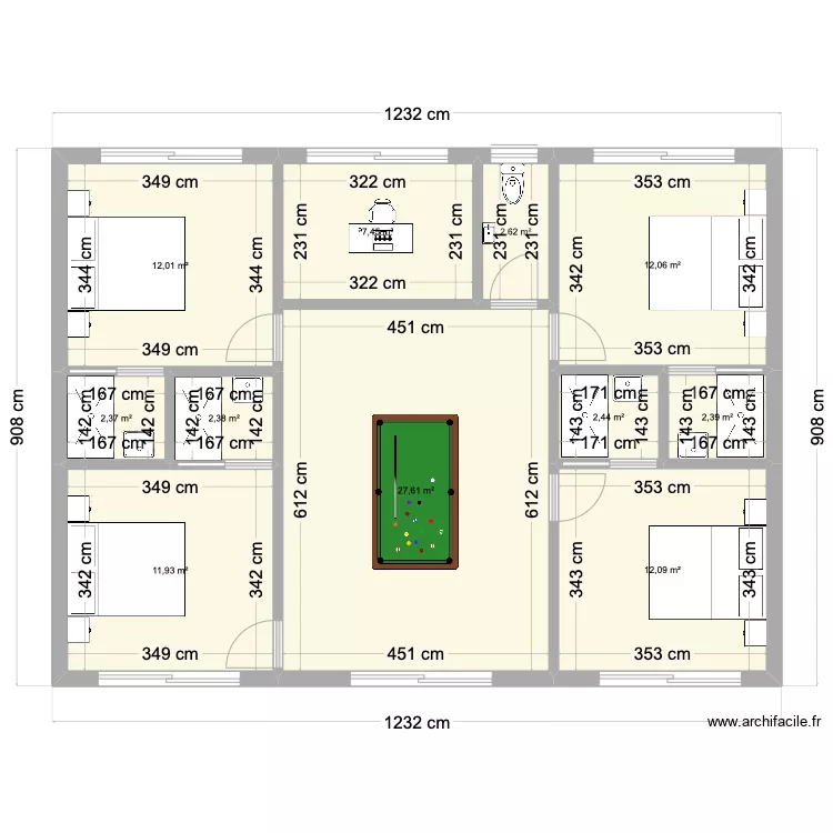 Etage LI. Plan de 