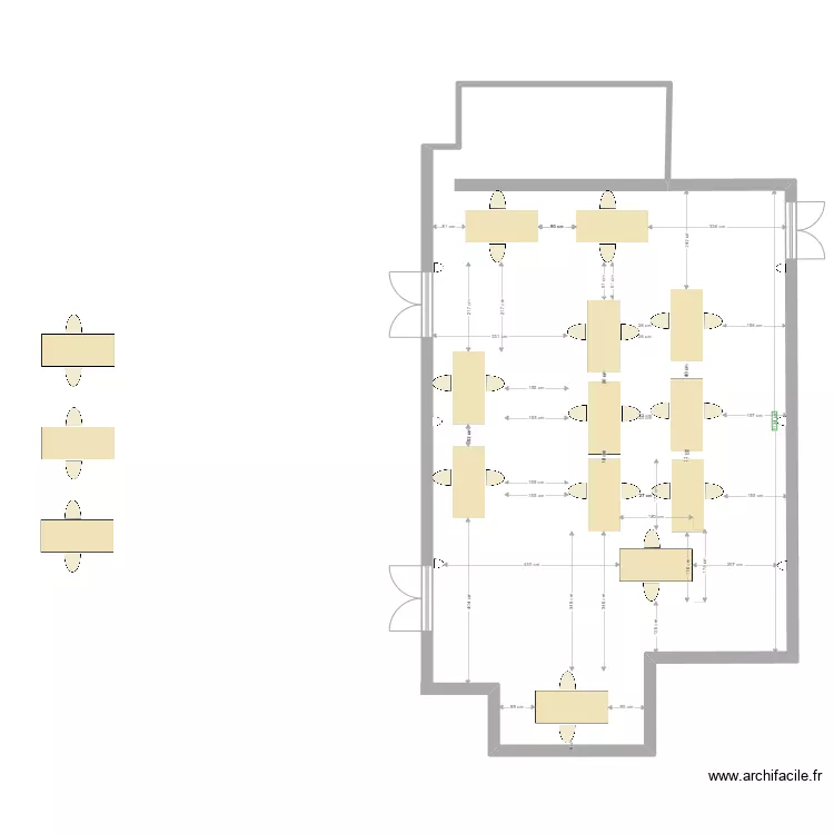 Salle Grainage. Plan de 