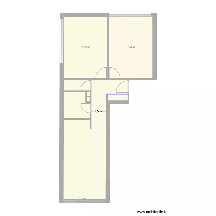 Alpages 201. Plan de 6  et 49 m²