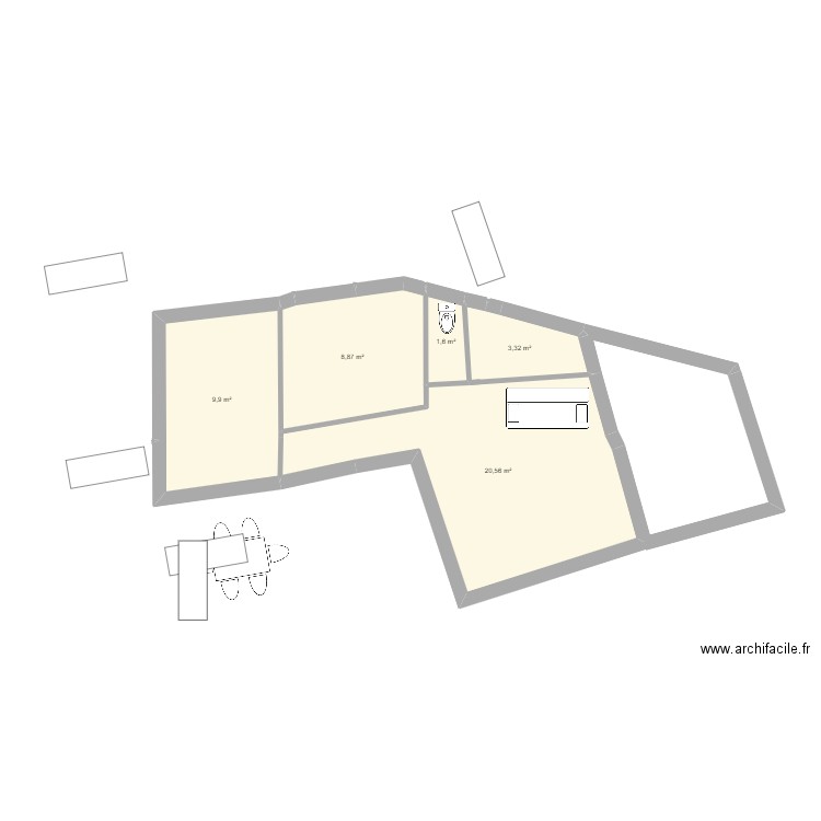 NUL. Plan de 0 pièce et 0 m2