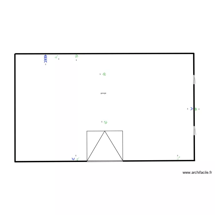 andr&eacute; garage. Plan de 