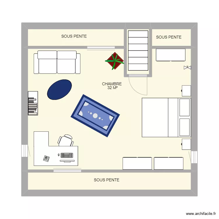 2&egrave;me &eacute;tage FORVILLE. Plan de 