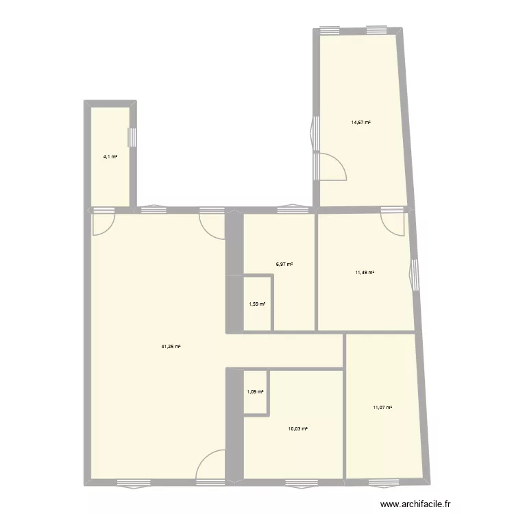 plan de base 2 cognac. Plan de 9  et 102 m²