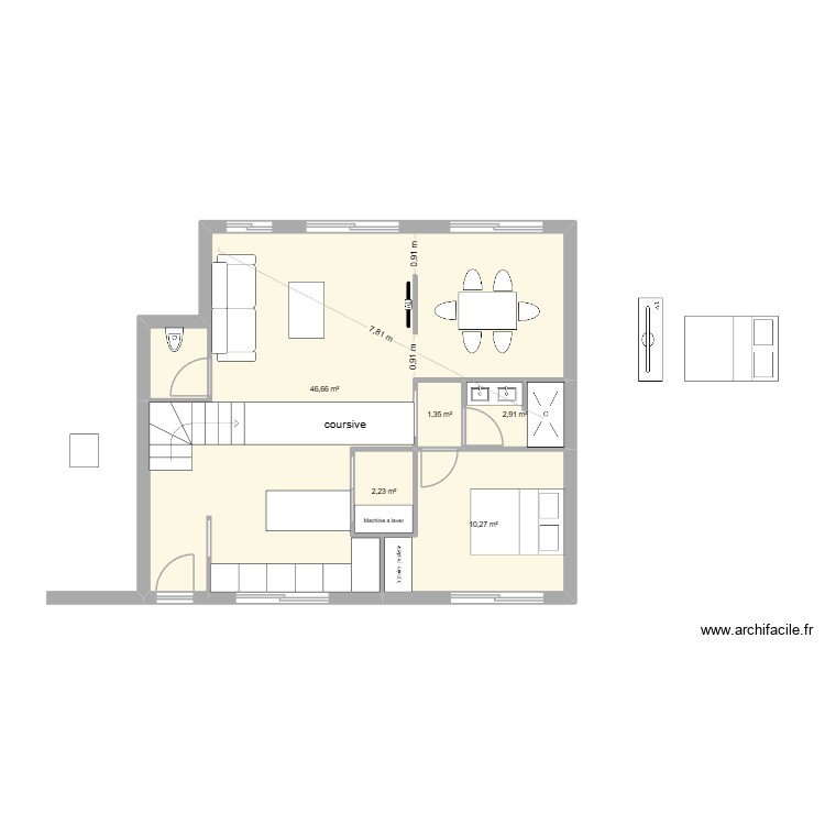 projet prefaille appart avec etage 2. Plan de 0 pièce et 0 m2
