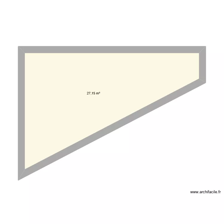 studio V01. Plan de 1  et 27 m²