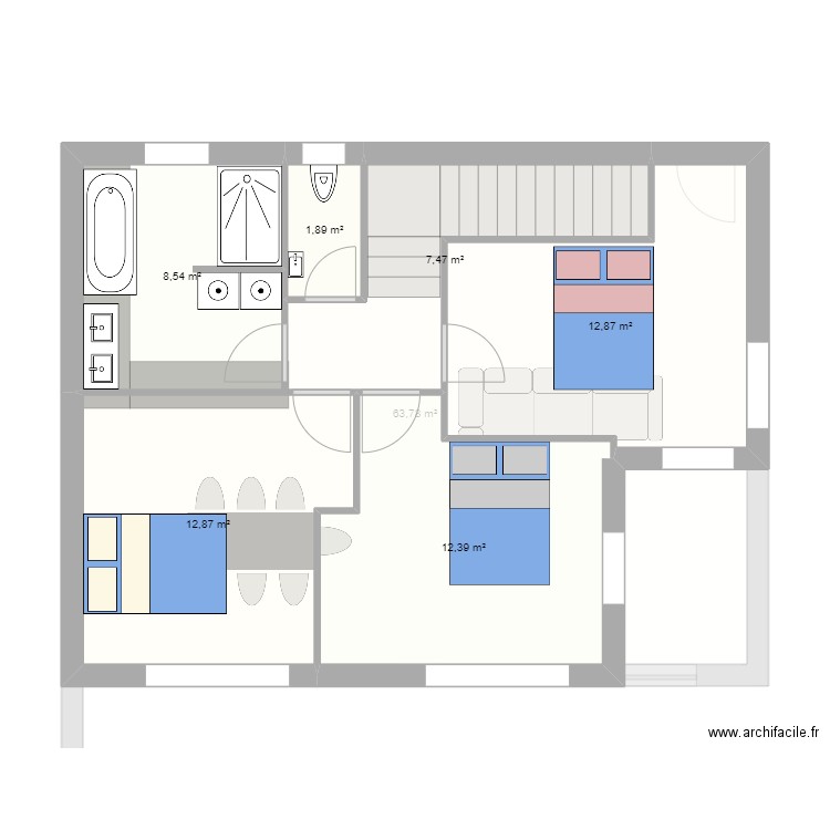 fev. Plan de 12 pièces et 205 m2