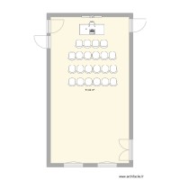 Salle Bidault aménagée avec mobilier