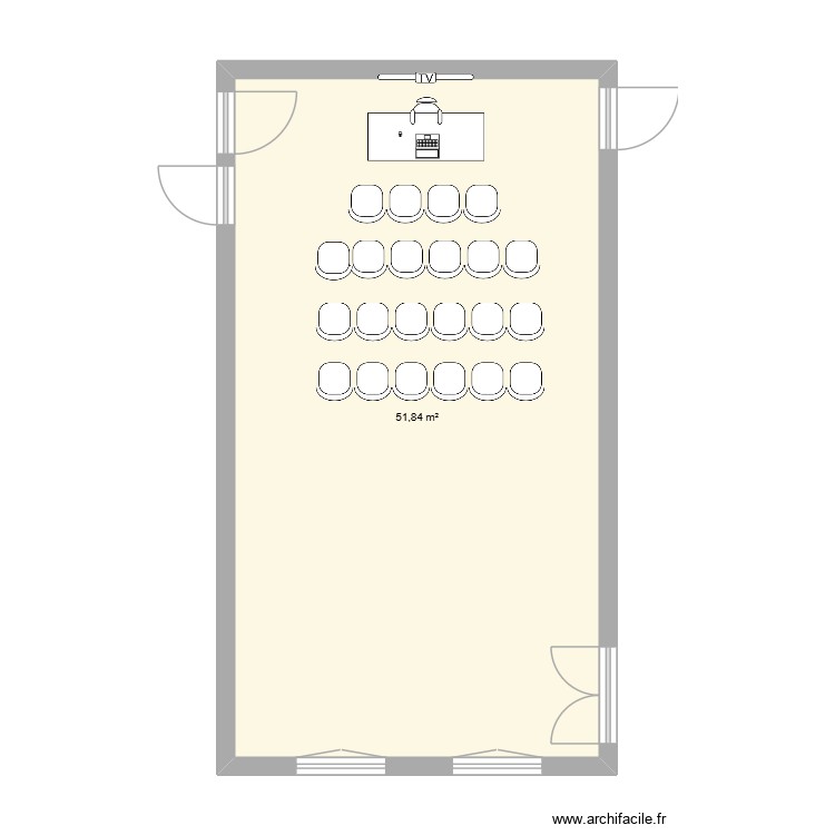 Salle Bidault am&eacute;nag&eacute;e avec mobilier. Plan de 0 pièce et 0 m2
