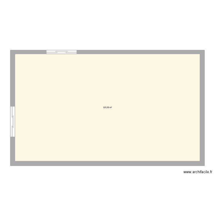 mag. Plan de 1 pièce et 123 m2