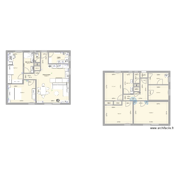 Maison_Edouard_V2. Plan de 23 pièces et 134 m2