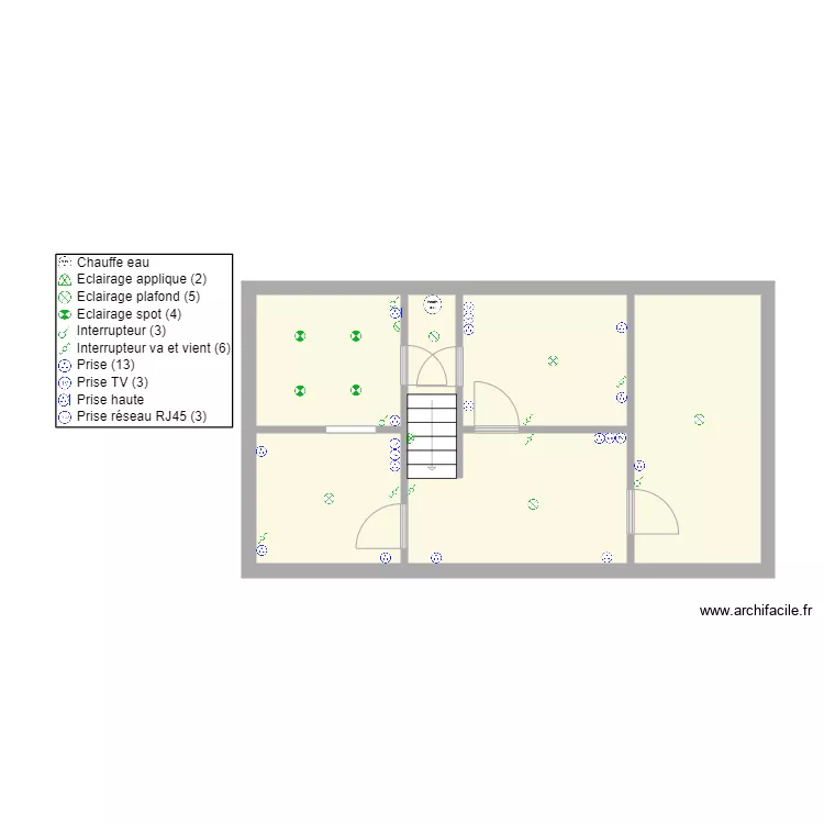 ETAGE M.SAMIER RIENCOURT. Plan de 