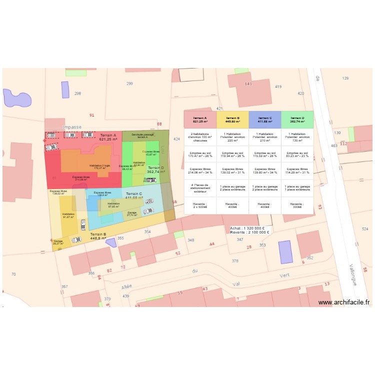 lou gat v2. Plan de 0 pièce et 0 m2