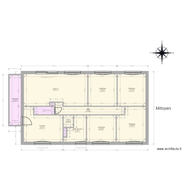 ML24001956 EZHANI. Plan de 13 pièces et 108 m2