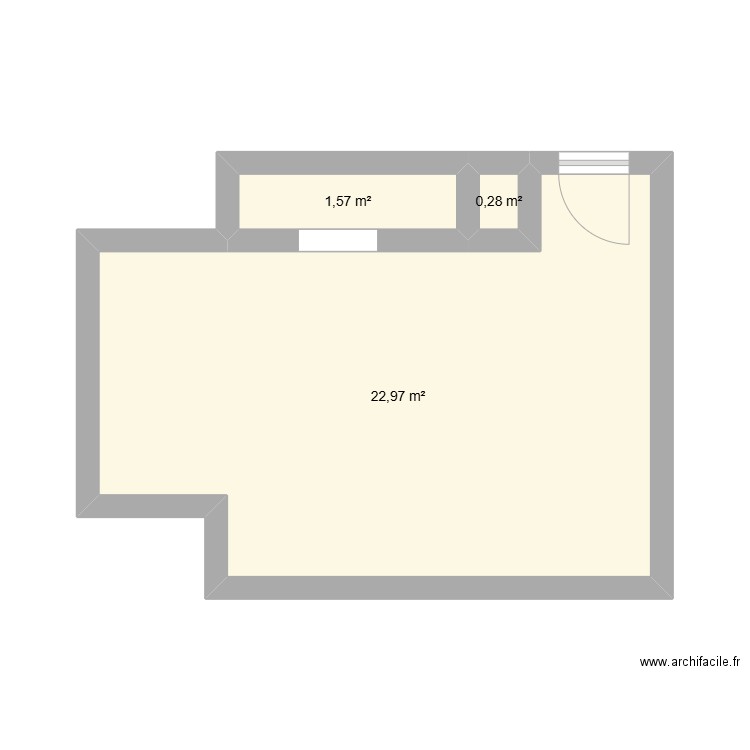 Mathéo. Plan de 3 pièces et 25 m2