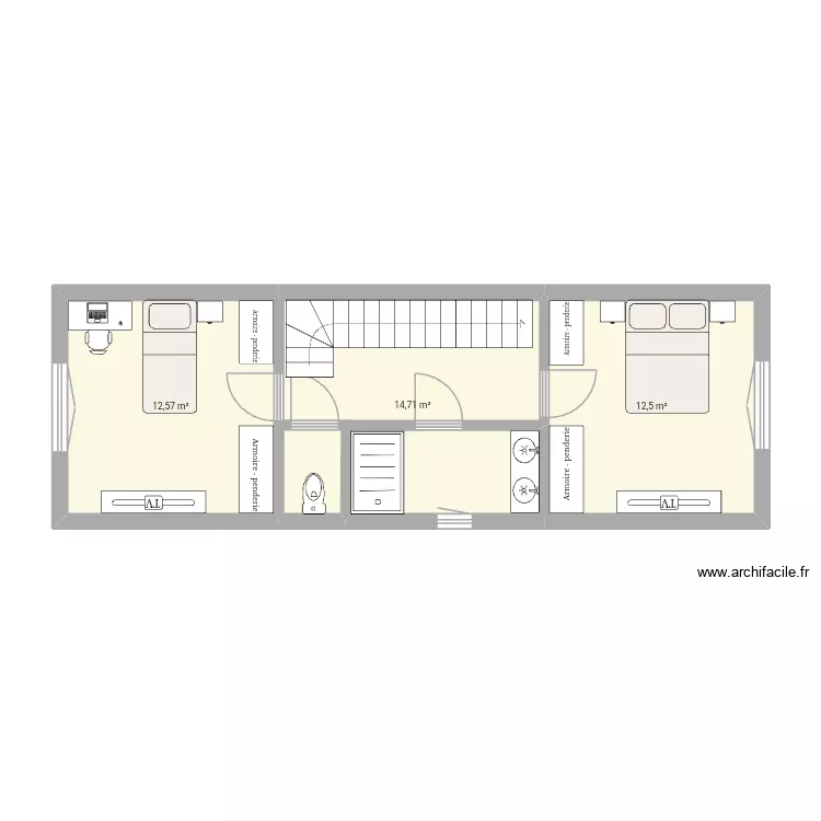 Grange étage. Plan de 3 et 40 m² Grange étage. Plan de 3 et 40 m²