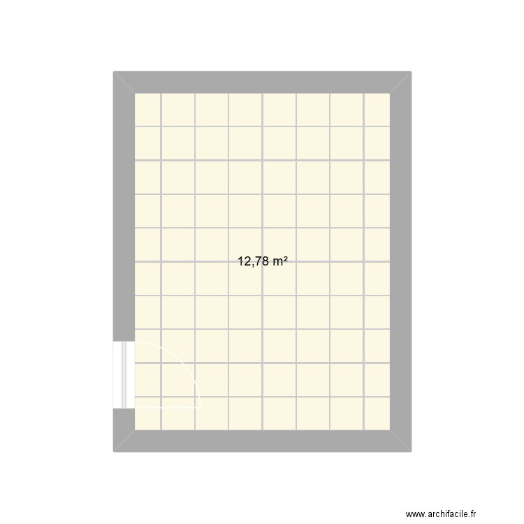 Goven V2. Plan de 1 pièce et 13 m2