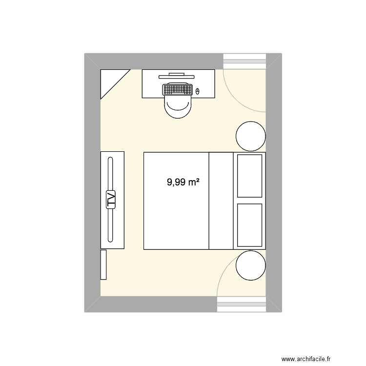 Chambre 2. Plan de 0 pièce et 0 m2
