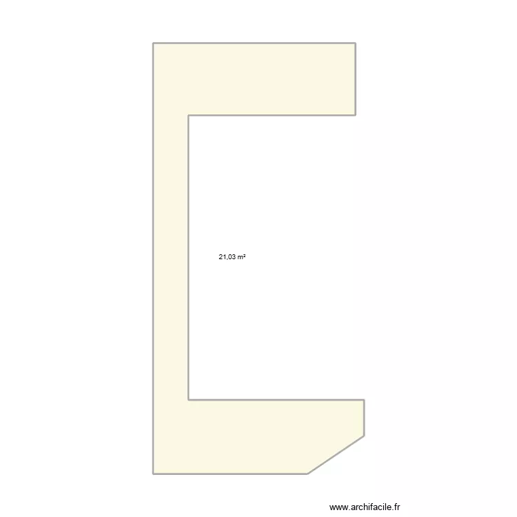 Fillos Llupia. Plan de 1 Pièce et 21 m²