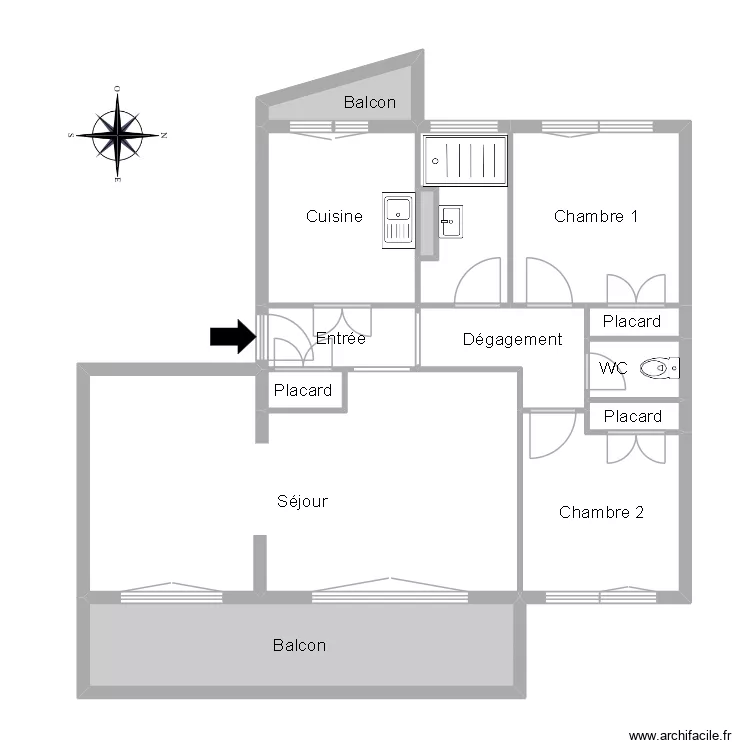 51585 BOULOGNE. Plan de 14  et 79 m²
