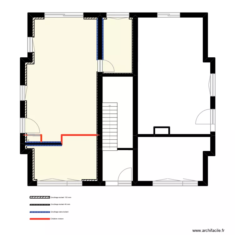 RDC R. Plan de 10  et 122 m²